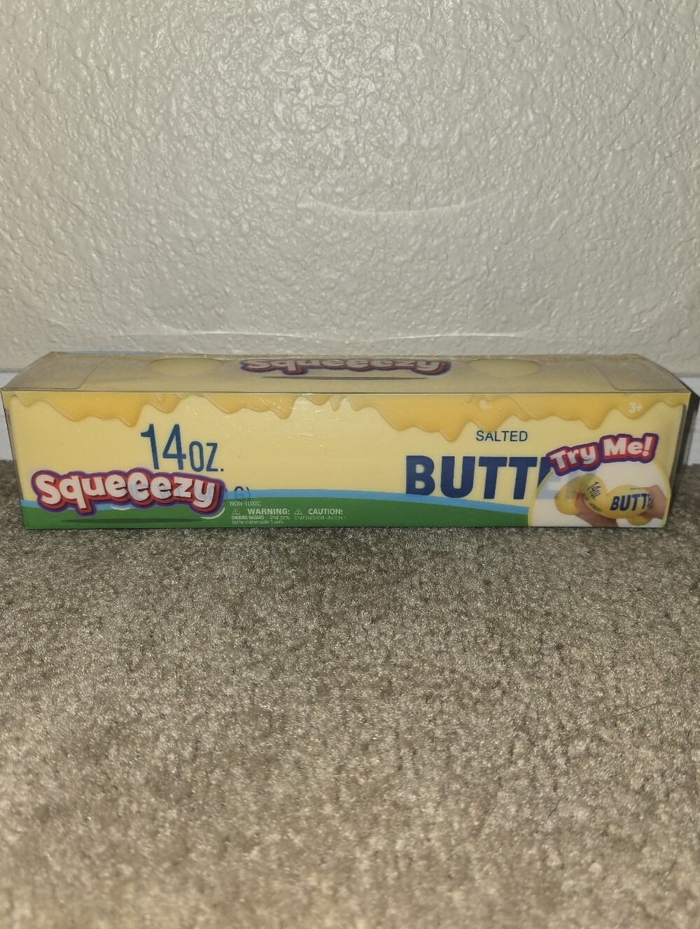 NIB Squeezy 14oz Salted Butter Toy In Package